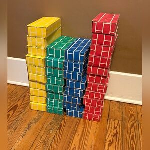 Colorful Stacking Blocks Set vintage 90s